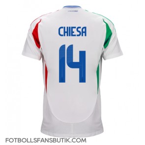 Italien Federico Chiesa #14 Replika Bortatröja EM 2024 Kortärmad